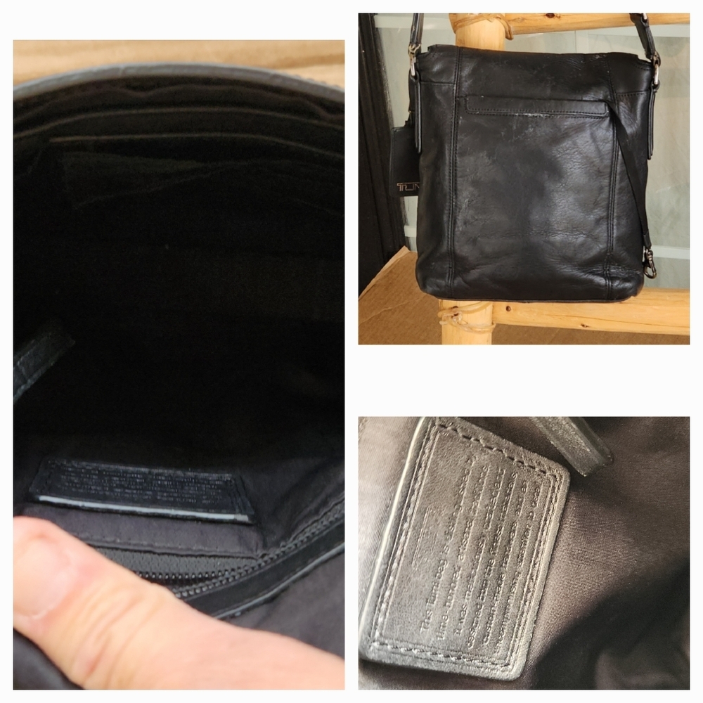 Tumi Black Leather Men's Bag - Picture 2 of 2